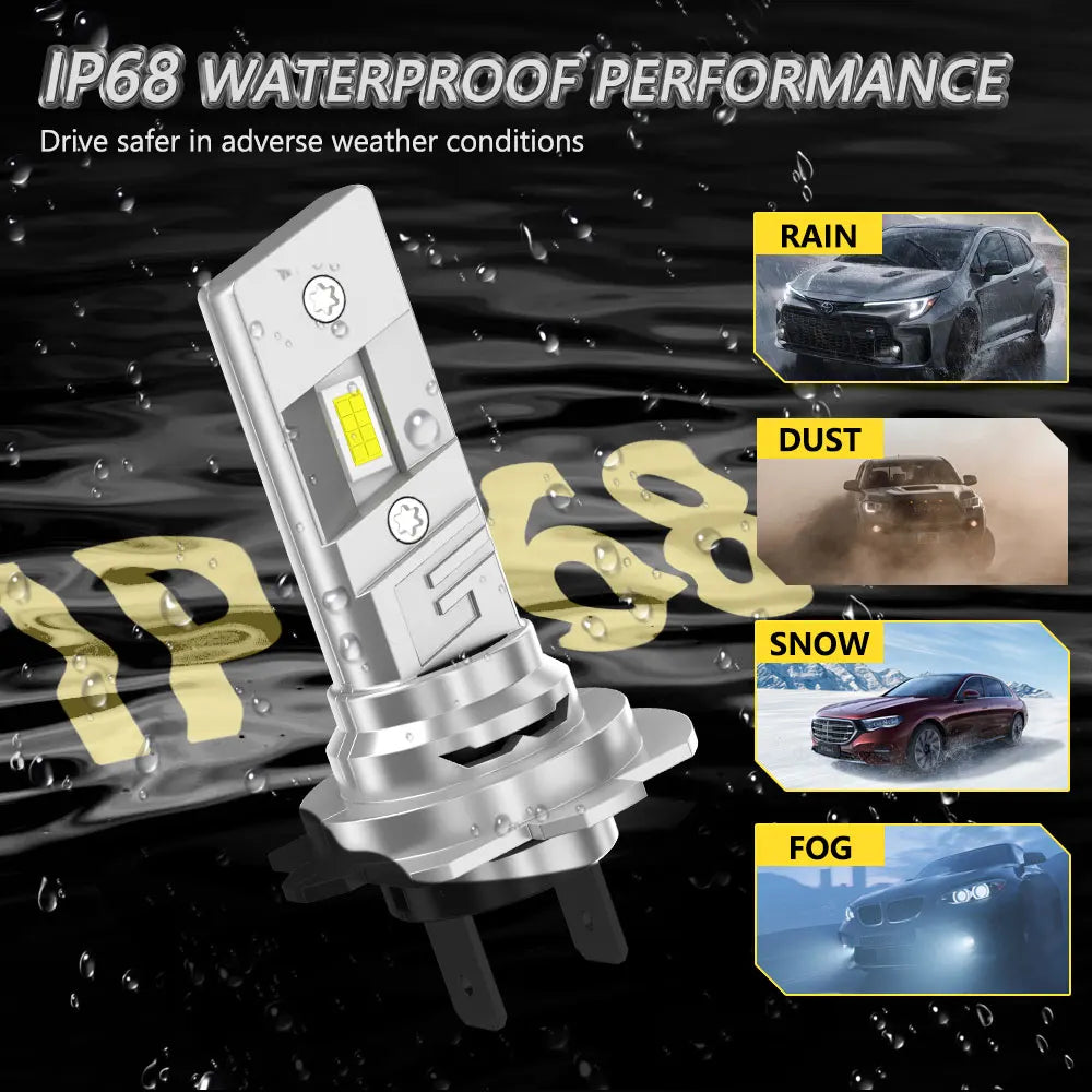 H7 Led High Power Headlight 600000LM 7035 CSP Chips Super Bright Light For Car Wireless Wi