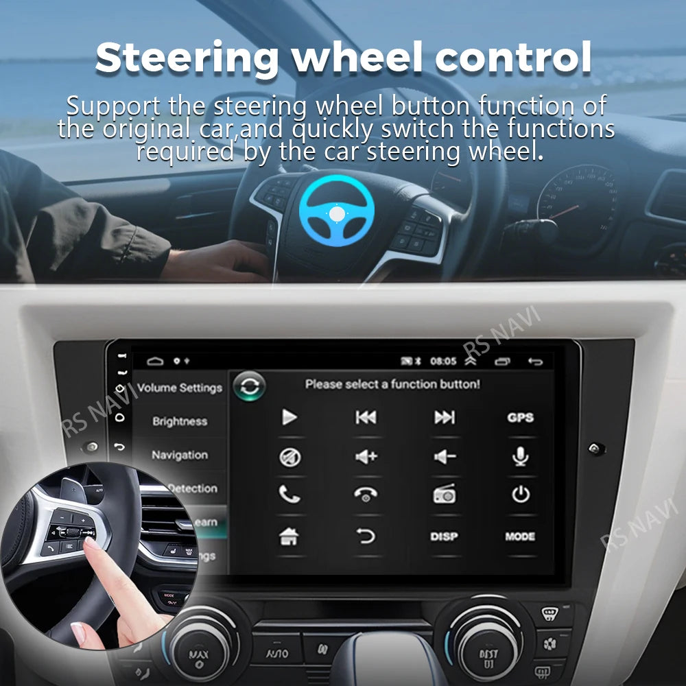 Android 16 For BMW 3 Series E90 E91 E92 E93 2004 - 2011 2K QLED Android Car Radio Multimed