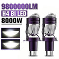 H4 LED Headlight Bulb Projector Lens Canbus Super Bright LED 8000W 9800000LM 6000K Hi/Low