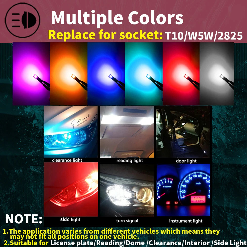 2-Piece LED Interior Light Kit for W5W T10 - Canbus Error-Free Interior Bulbs
