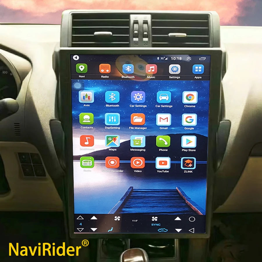 15inch Multimedia Video Player Carplay Stereo For Toyota Land Cruiser 150 2008 - 2015 DSP