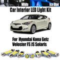 LED Interior Light Kit for Hyundai Kona Getz Veloster FS JS Solaris Interior Sun Visor Reading Map Dome Trunk Light K...
