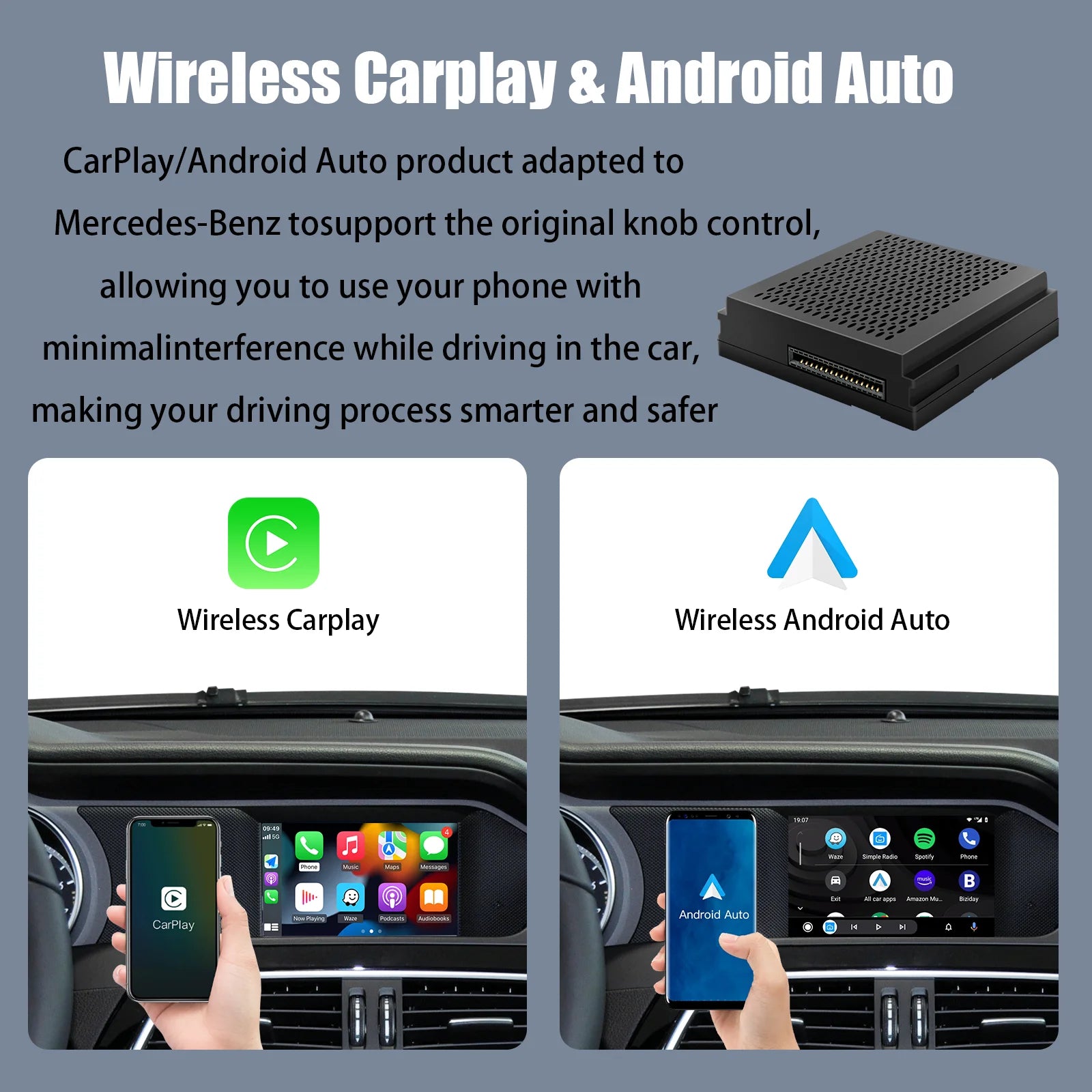 upgrade Wireless Carplay Suitable For Mercedes Benz A B C E GLA GLK ML Sprinter NTG4.5 Bec