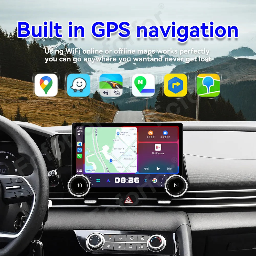 Large Screen Smart Stereo 11.5 Inch Android 15 HD Touch CarPlay Android Auto GPS Multimedi