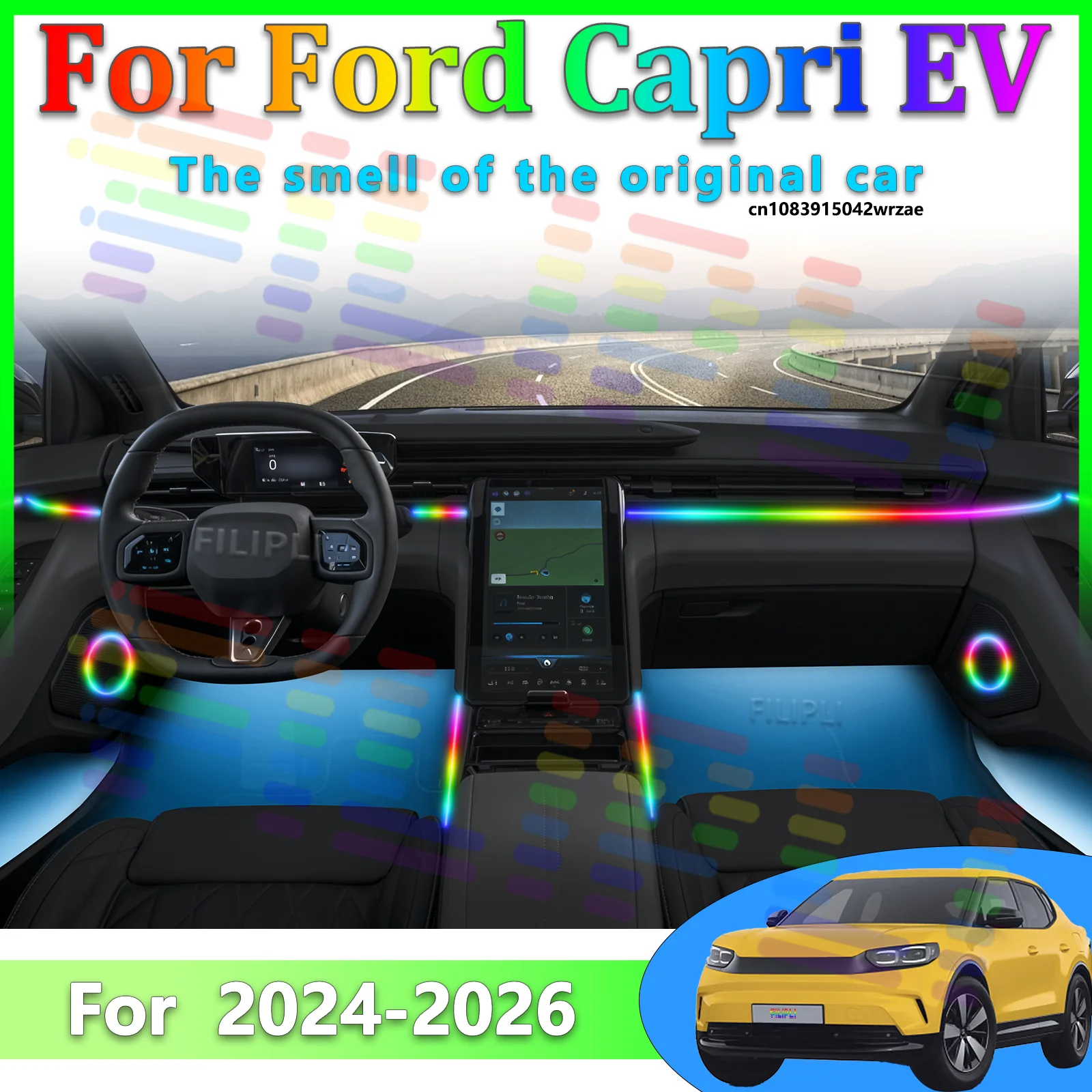 64 RGB - Neon Strip - for Ford 2024-2026 - App Control - Car Interior Lighting | AUTOKITSHOP