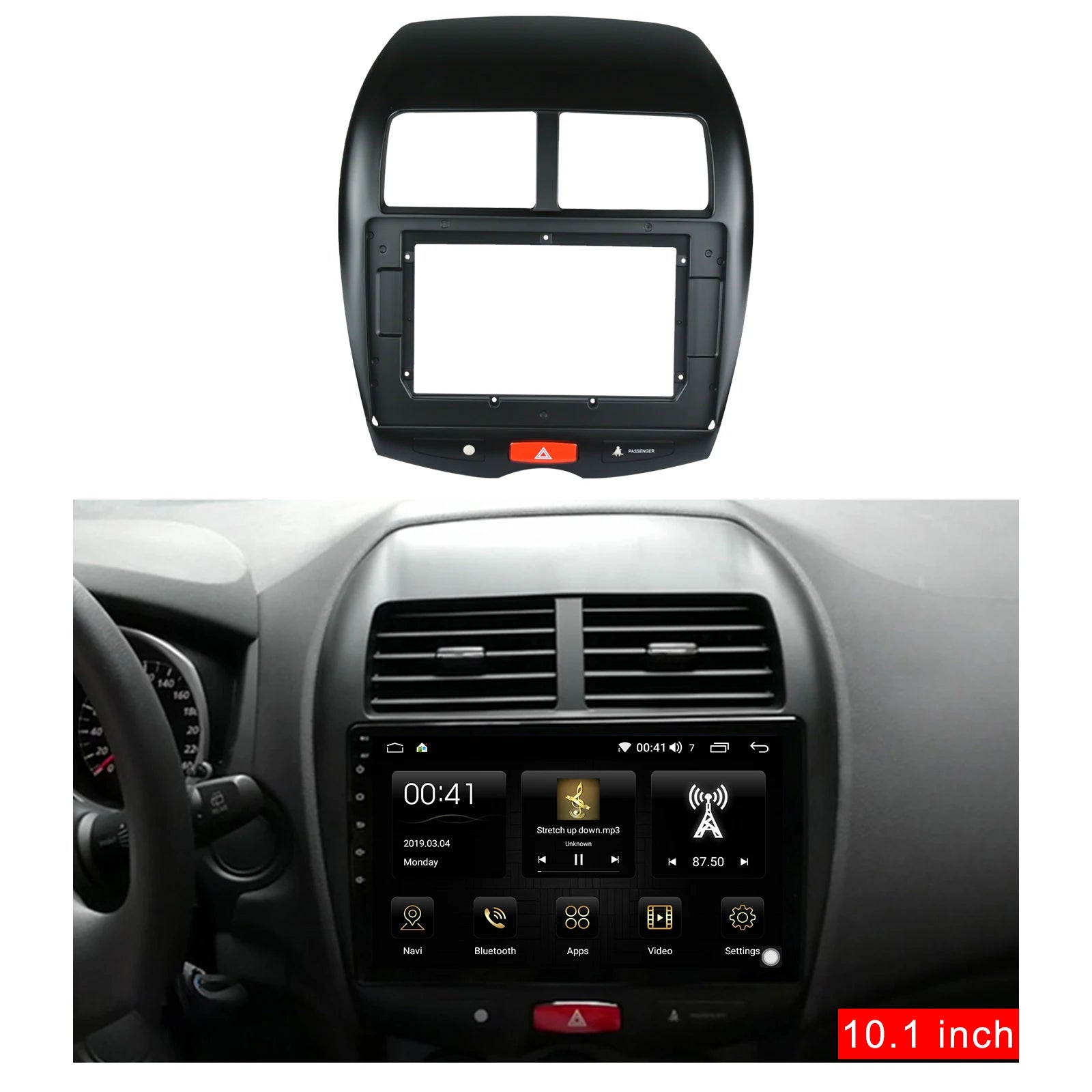 10.1 Inch for MITSUBISHI ASX 2013-2017 Double Din Car Fascia Dash Kit Installation Emergen | AUTOKITSHOP