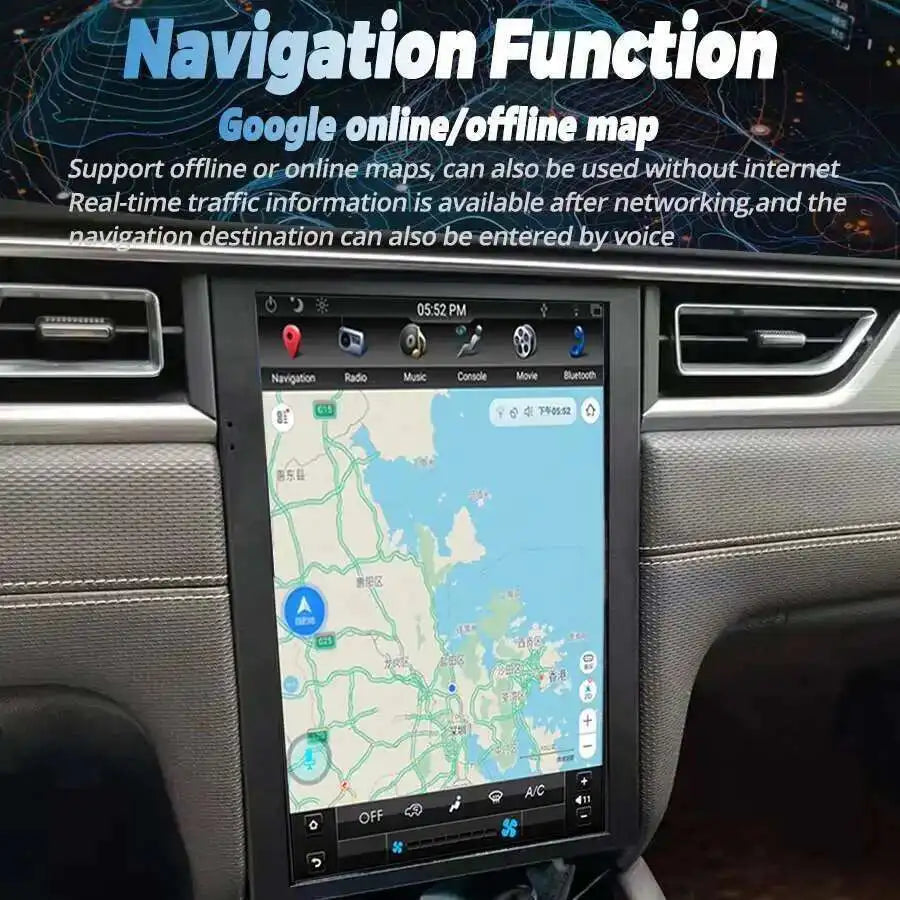 For Jianghuai Jiayue A5 Navigation Sihao A5 Android 14 Multimedia Player GPS Navigation Au