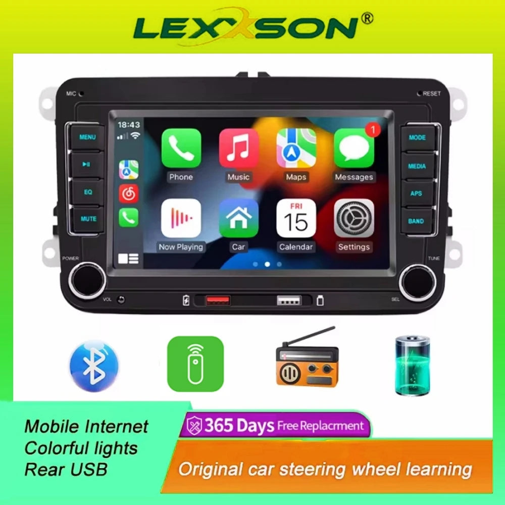 7" 2 Din HD Car Media Video RDS Airplay Car Radio CarPlay Android Auto Stereo Audio For Vo | AUTOKITSHOP