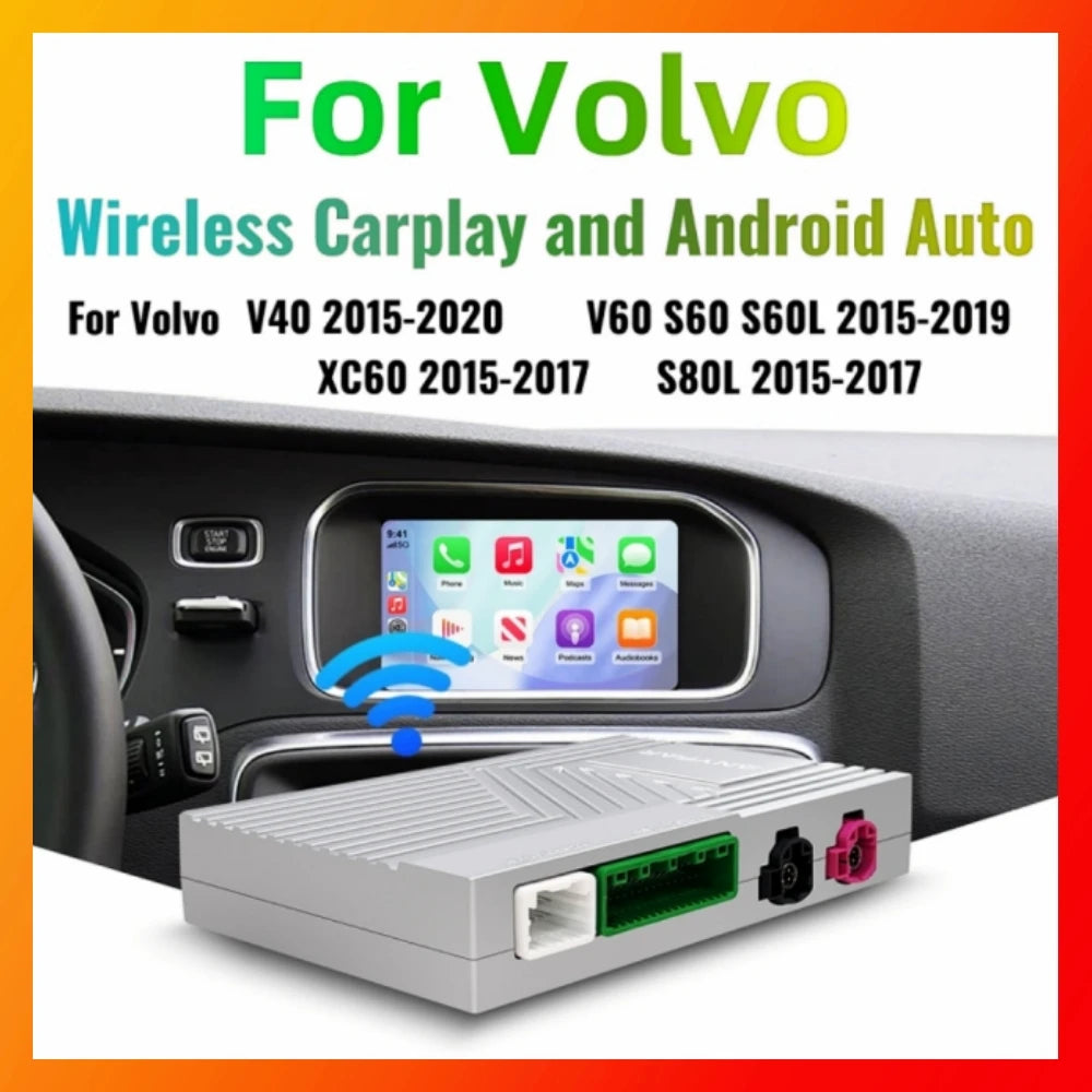 For Volvo XC60 XC70 S60 S80 V60 V70 V40 Wireless Carplay Android Auto Modulo AI Box Decode | AUTOKITSHOP