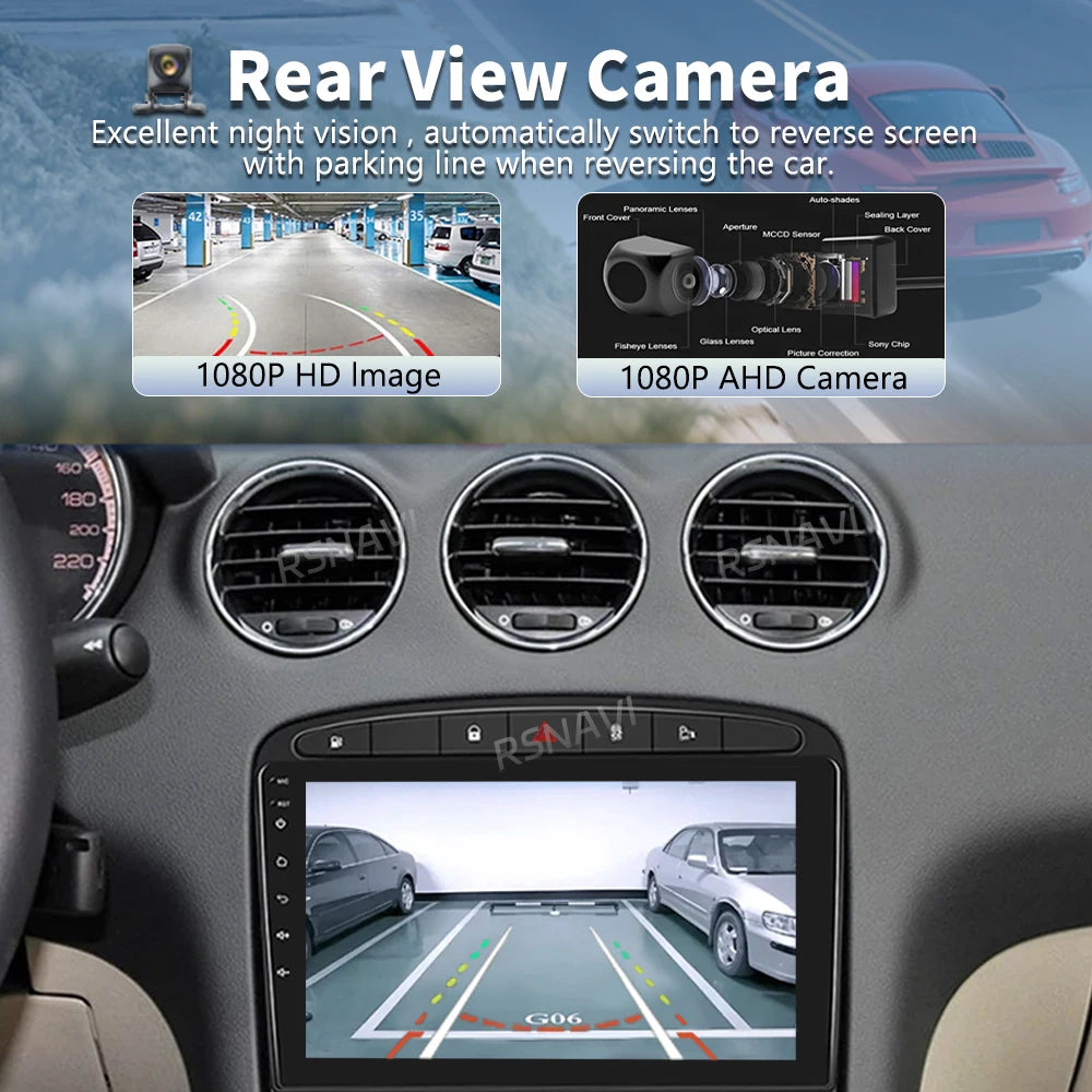 Android 16 For Peugeot 308 308SW 408 2012-2020 2K QLED Stereo Car Radio Multimedia Video P