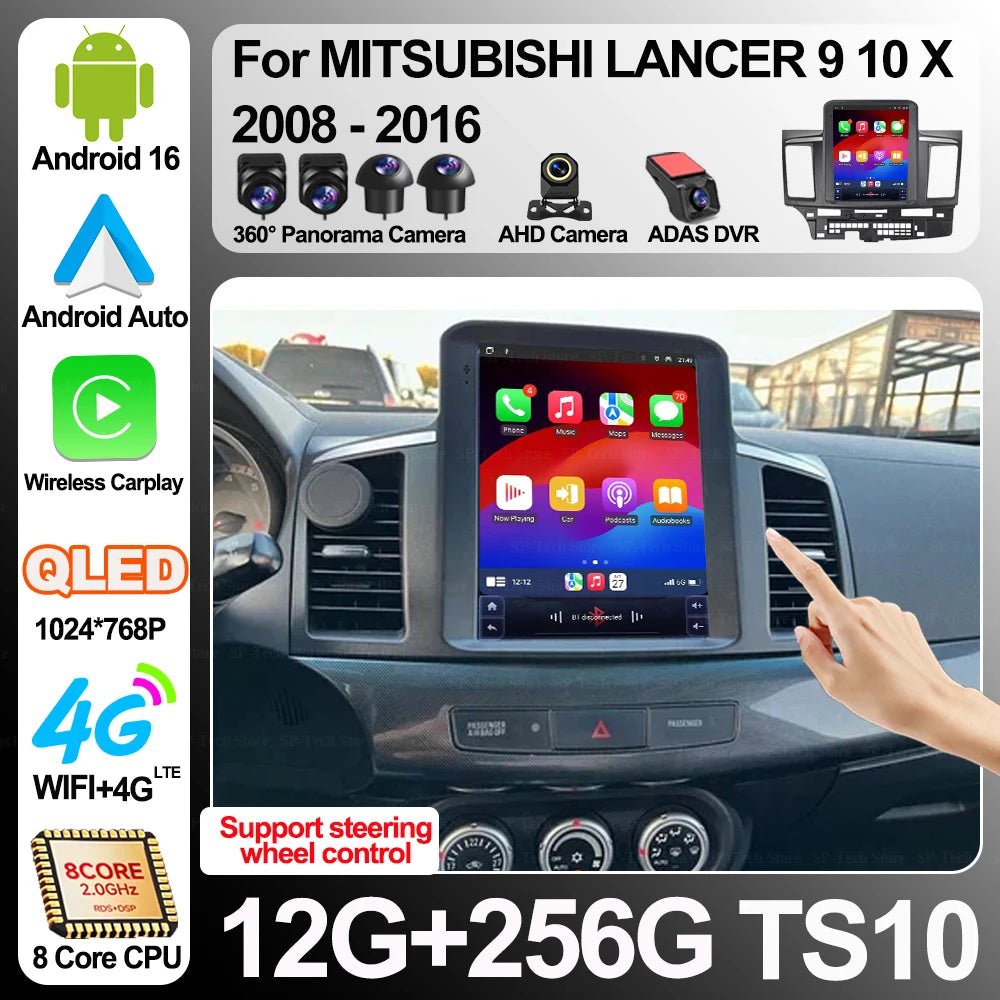 9.7 Inch For Mitsubishi Lancer 9 10 X 2008 - 2016 Car Radio Android 16 Multimedia Vide O P | AUTOKITSHOP