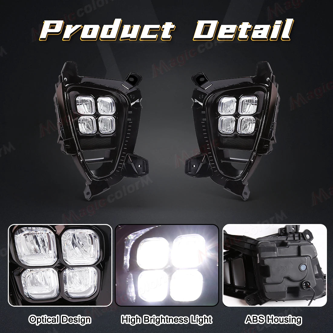 LED DRL For KIA Sorento Prime 2018 2019 2020 Car Fog Lamps Daytime Running Lights Front Bu | AUTOKITSHOP
