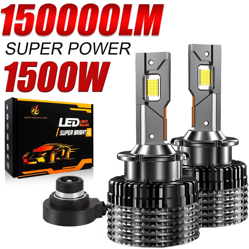 D4S D2S Led Headlight Canbus Bulbs 1500000LM CSP D1S D3S D8S Led 1500W Super Bright D1R D4