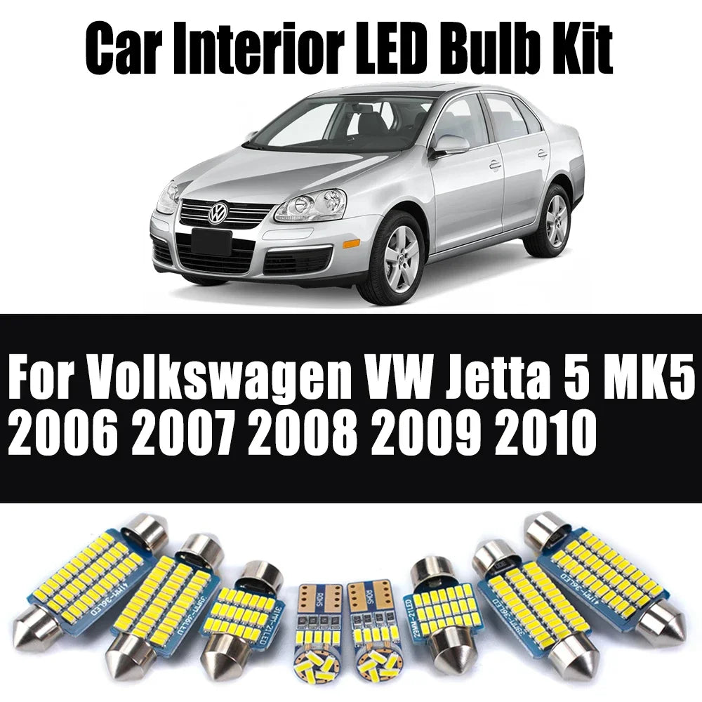 14-Piece LED Interior Light Kit for Volkswagen VW Jetta 5  MK5 - Canbus Error-Free Bulbs | AUTOKITSHOP
