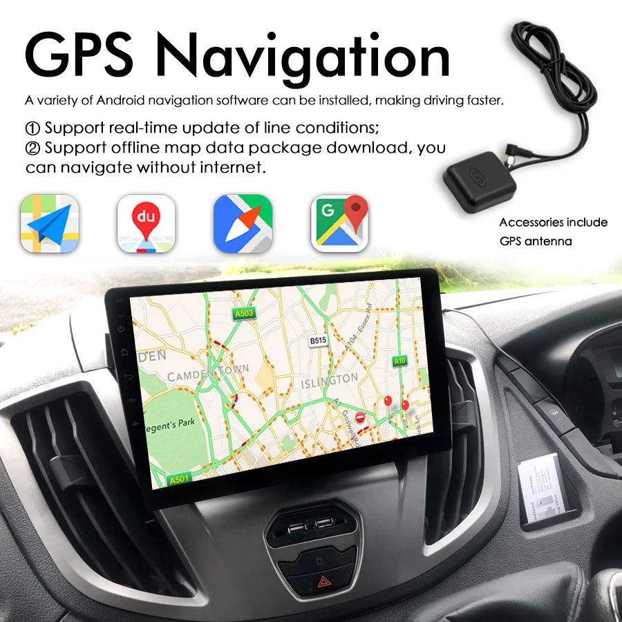 Car Multimedia Video Player For Ford transit MK8 2018 Tourneo Custom 2020 Android 14 Radio