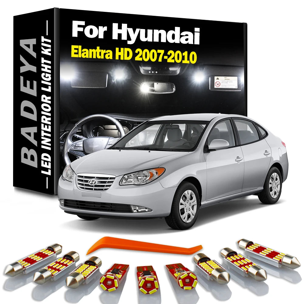 11-Piece LED Interior Light Kit for Hyundai - Canbus Error-Free Interior Bulbs