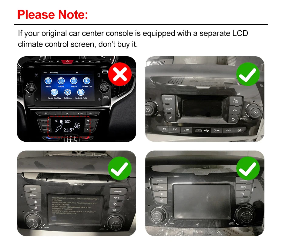 Car Play Android Auto IPS Screen Radio for Fiat Lancia Ypsilon 2012-2020 Multimedia Player | AUTOKITSHOP