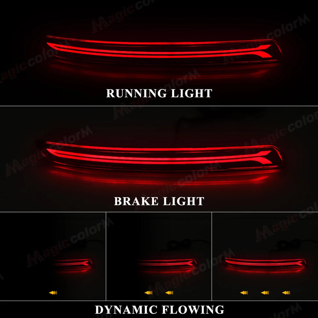 For Kia RIO 2012 2013 2014 2015 LED Rear Bumper Reflector Lights Driving Car Running Brake | AUTOKITSHOP