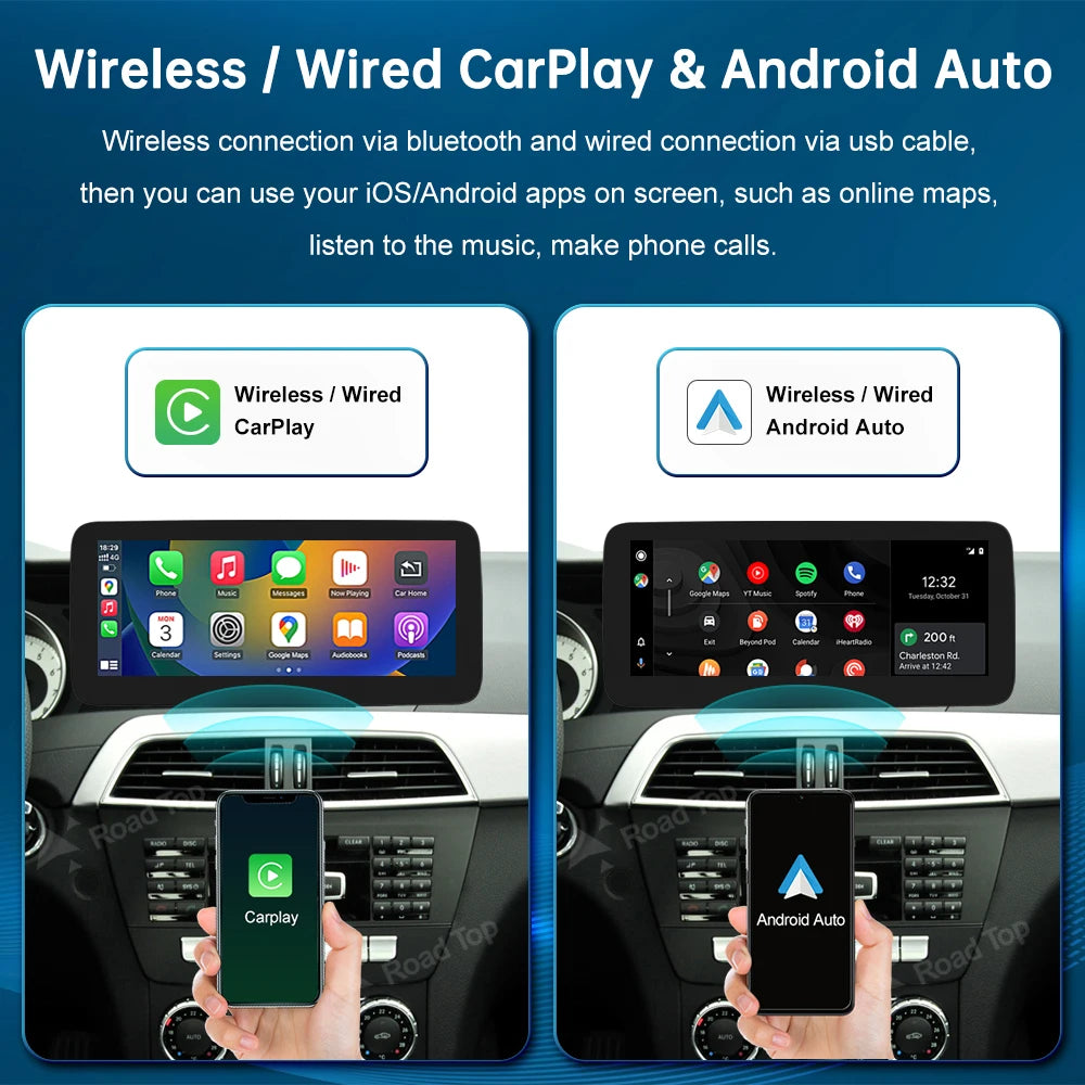 Linux Touch Screen Car Multimedia Dispaly For Mercedes-Benz C Class W204 S204 2011-2014 NT | AUTOKITSHOP