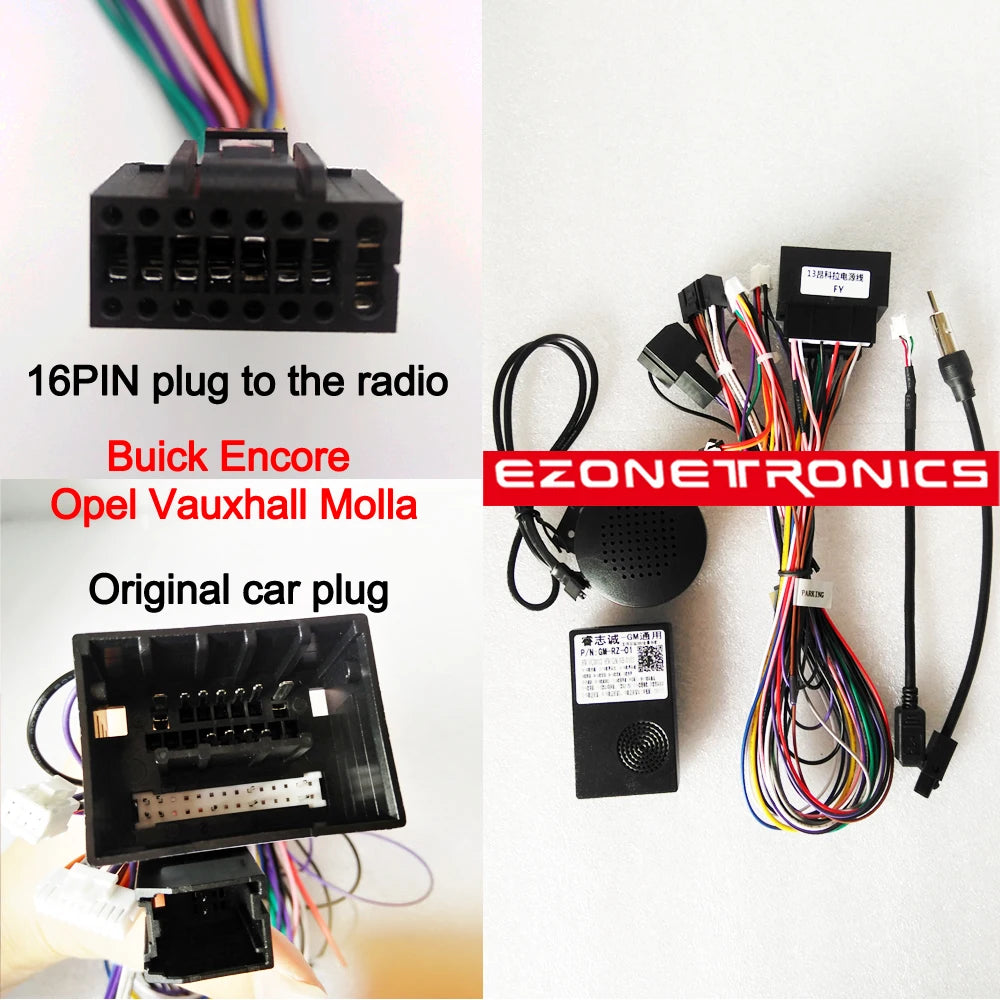 1-2Din Car DVD Cable Plug Canbus box Fitting Adaptor Dash Kits For Buick Encore 2013 Opel