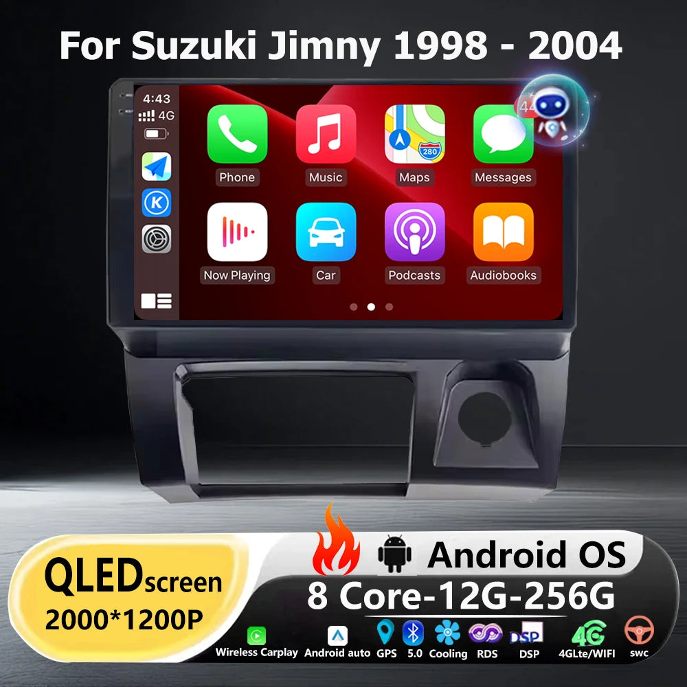 Wireless Carplay For Suzuki Jimny 1998 - 2004 Android 16 Auto Car Radio Multimedia Video P