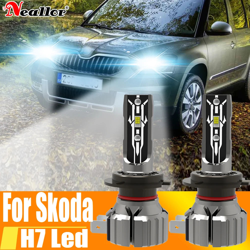H7 Led Lights Vehicles Bulb Car Headlight High Power Motorcycle Fog Lamp Kit Xeon White 60