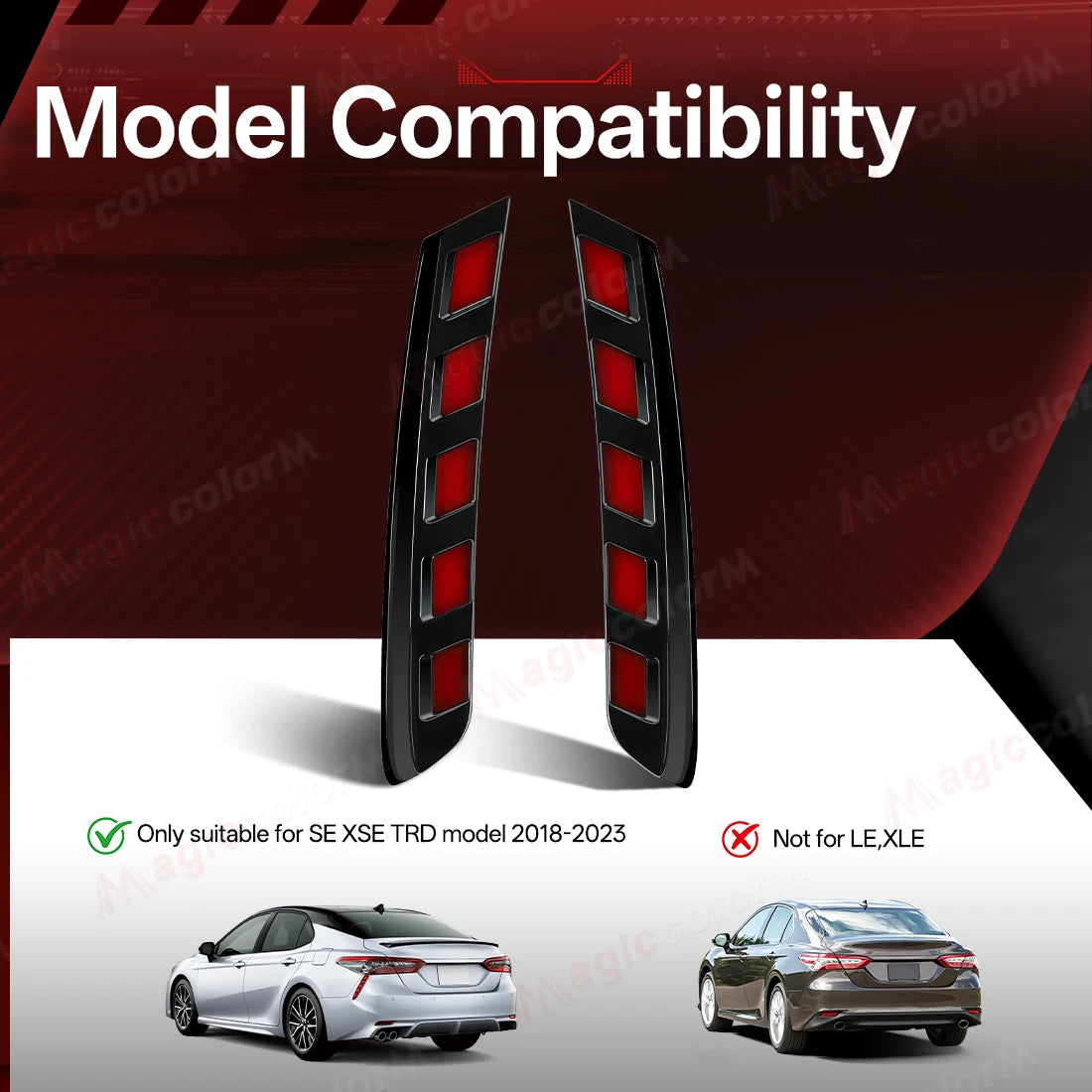Car LED Rear Tail Lamps For Toyota Camry SE XSE TRD 2018 2019 2020 2021 2022 2023 Daytime  | AUTOKITSHOP