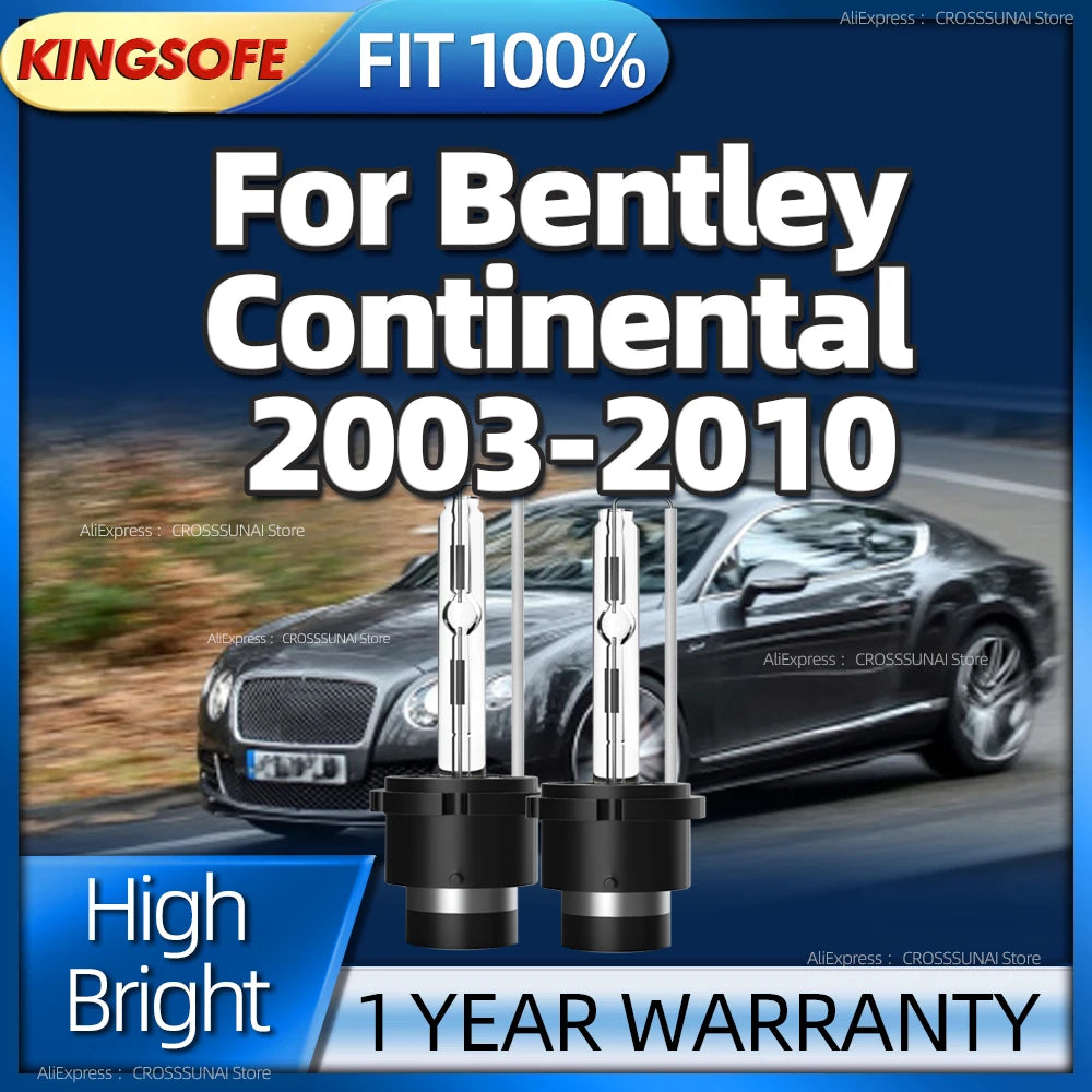 35W Xenon HID Lamp D2S Car Headlight Bulbs Auto Light For Bentley Continental 2003 2004 20