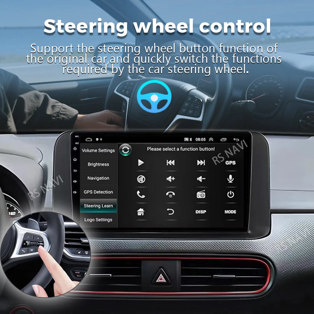 Qualcomm Android 16 Carplay Auto Car Radio For Hyundai Encino Kona 2018 2019-2022 Multimed