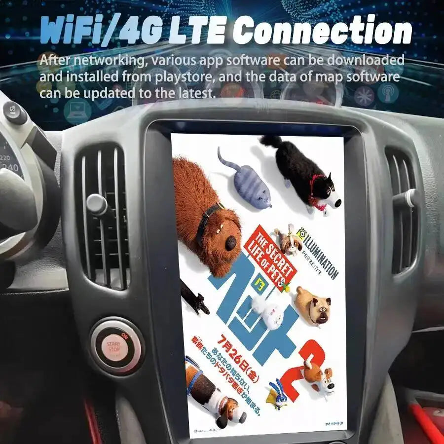 Stereo Auto Radio GPS Navigation Carplay 4G WiFi Head Unit 13.8" Android Screen Car Multim