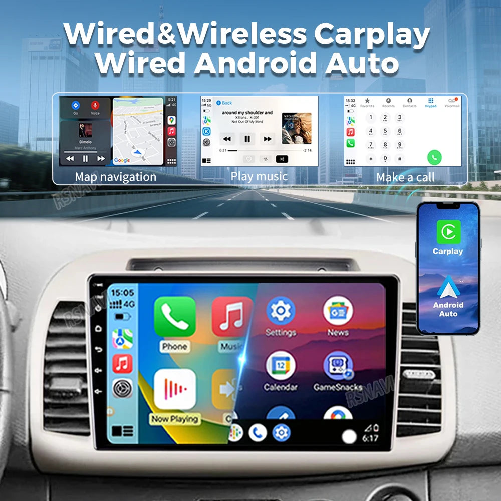 Android 16 Carplay Auto Car Radio For Nissan March Micra K12 2002-2010 Navigation Autoradi