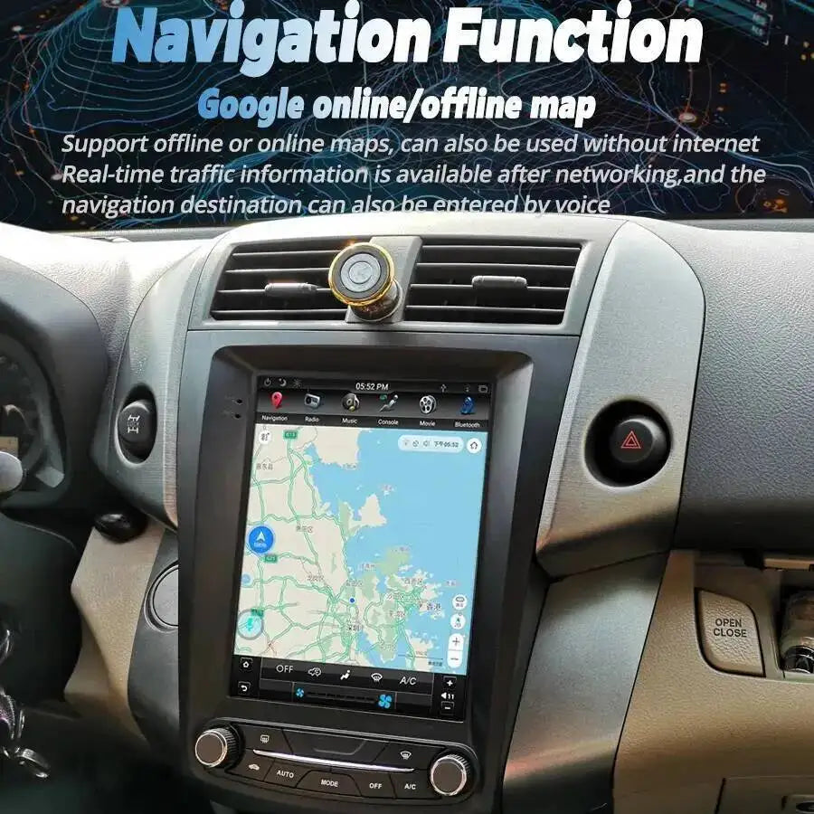 GPS 10.4inch Android 15 DSP Navi 1024*768 Navirider Stereo For Toyota RAV4 2008-2012 Car M
