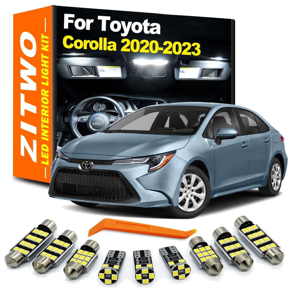 ZITWO 11Pcs Canbus Error Free For Toyota Corolla 2019 2020 2021 2022 2023 LED Bulbs Interior Map Dome Reading Plate Light Kit