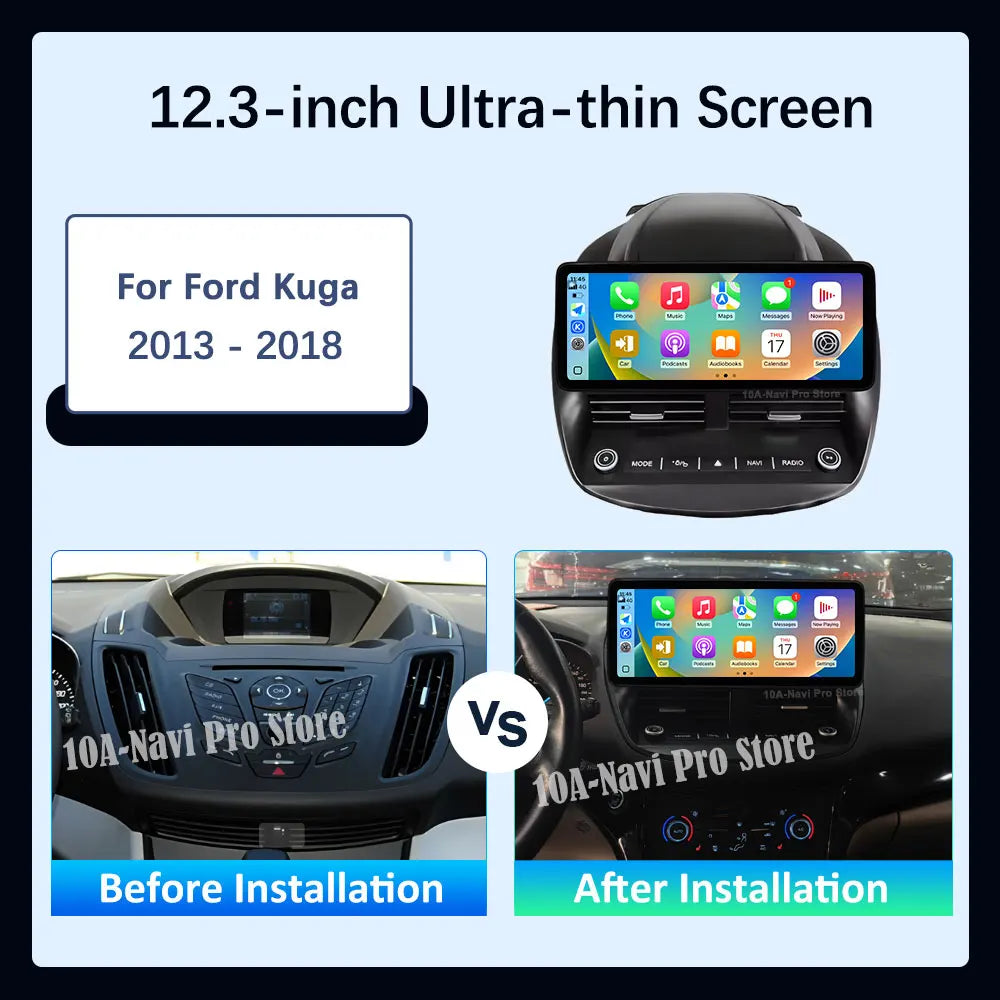 Navigation GPS 4G Split Screen DSP Stereo BT for Ford Kuga 2013 - 2018 Car Radio Multimedi