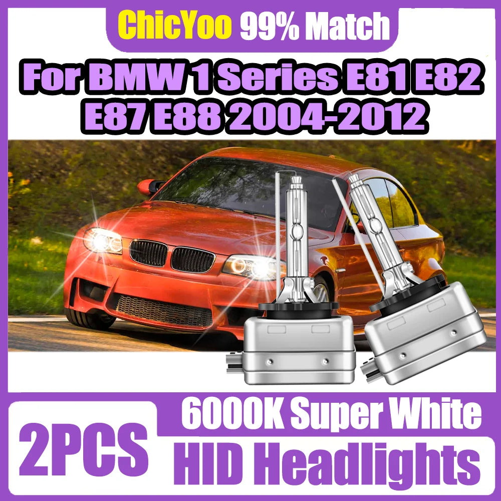 35W D1S HID Xenon Lamp Bulbs Car Headlight 20000LM 12V Auto Lamps 6000K White For BMW 1 Se