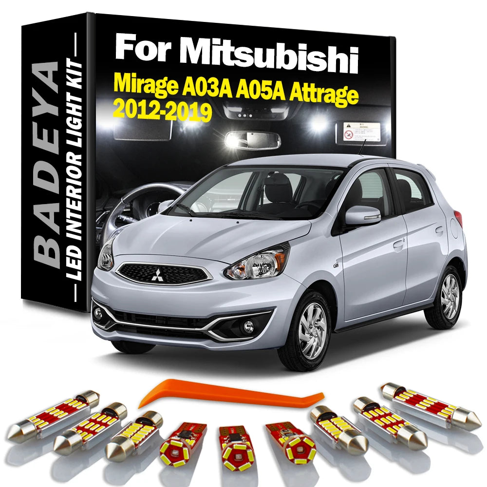 LED Interior Light Kit for Mitsubishi Mirage A03A A05A Attrage - Canbus Error-Free Bulbs | AUTOKITSHOP