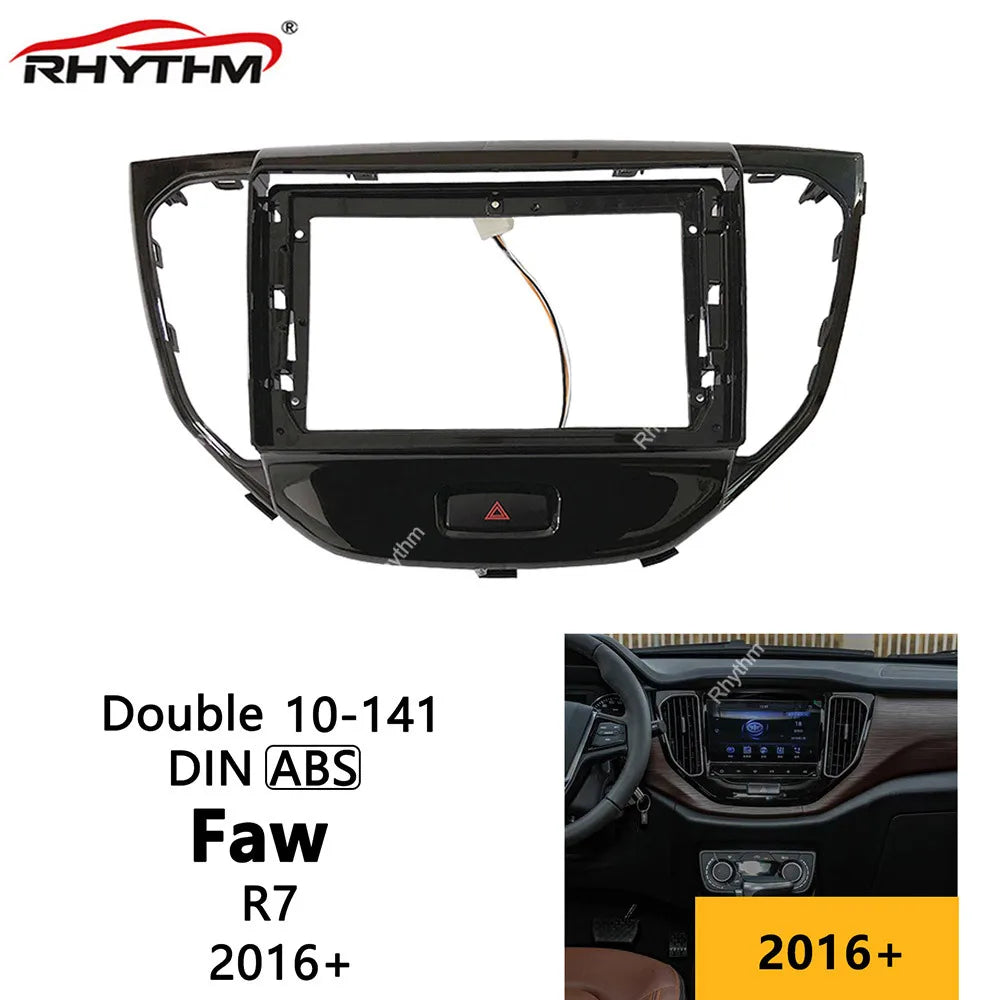 9 Inch Car Radio Frame For Faw R7 2016 2017 2018 2019 Stereo 1/ 2din Panel Dash Mount Inst | AUTOKITSHOP