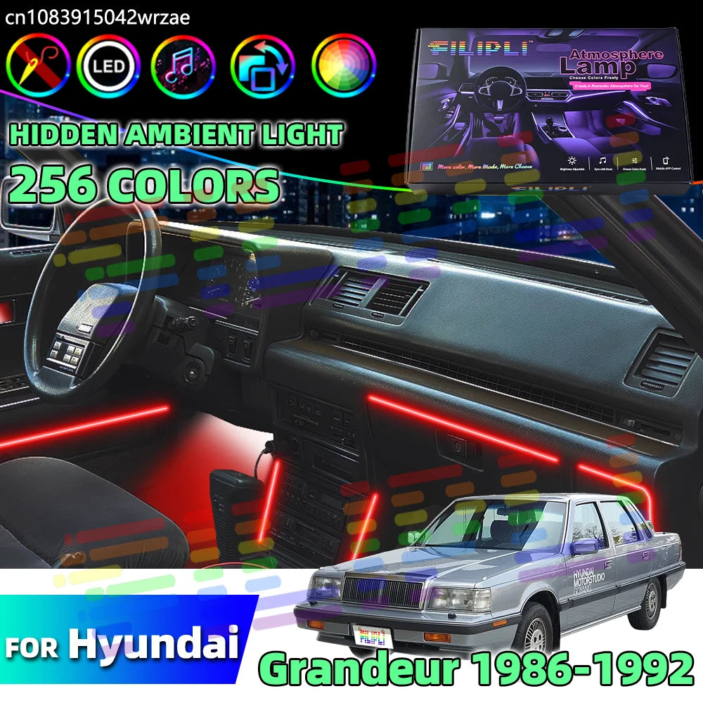 64 RGB - Ambient Light - for Hyundai 1986-1992 - App Control - Car Interior Lighting | AUTOKITSHOP