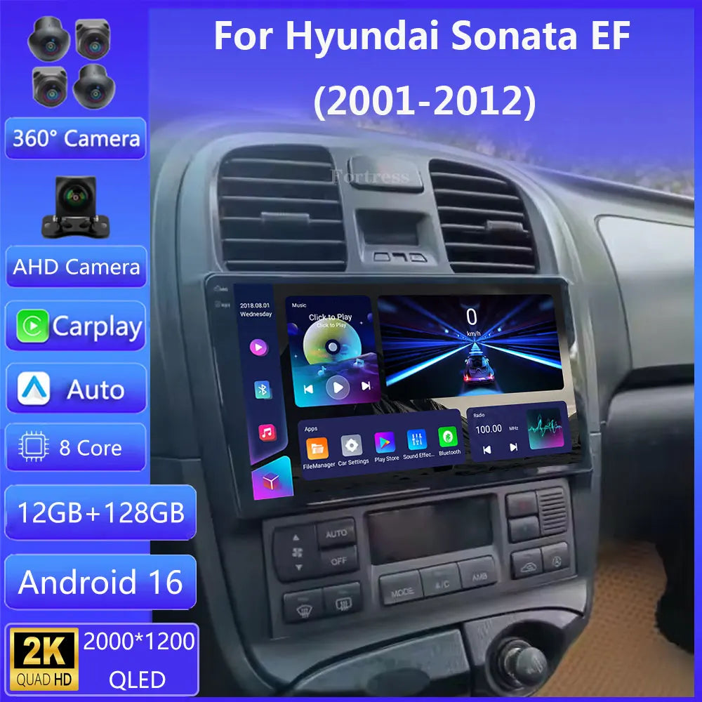 Android 16 Car Radio For Hyundai Sonata EF 2001 - 2012 Multimedia Video Player Navigation