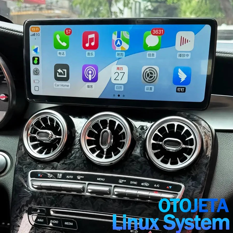 12.8inch Car Radio Carplay Android Auto Linux System For Mercedes Benz C Class GLC X253 W2 | AUTOKITSHOP