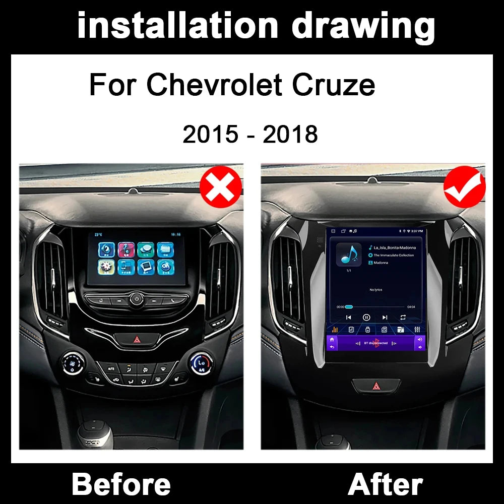 9.7 Inch For Chevrolet Cruze 2015 2016 2017 2018 Android 16 Car Radio Multimedia Video Pla