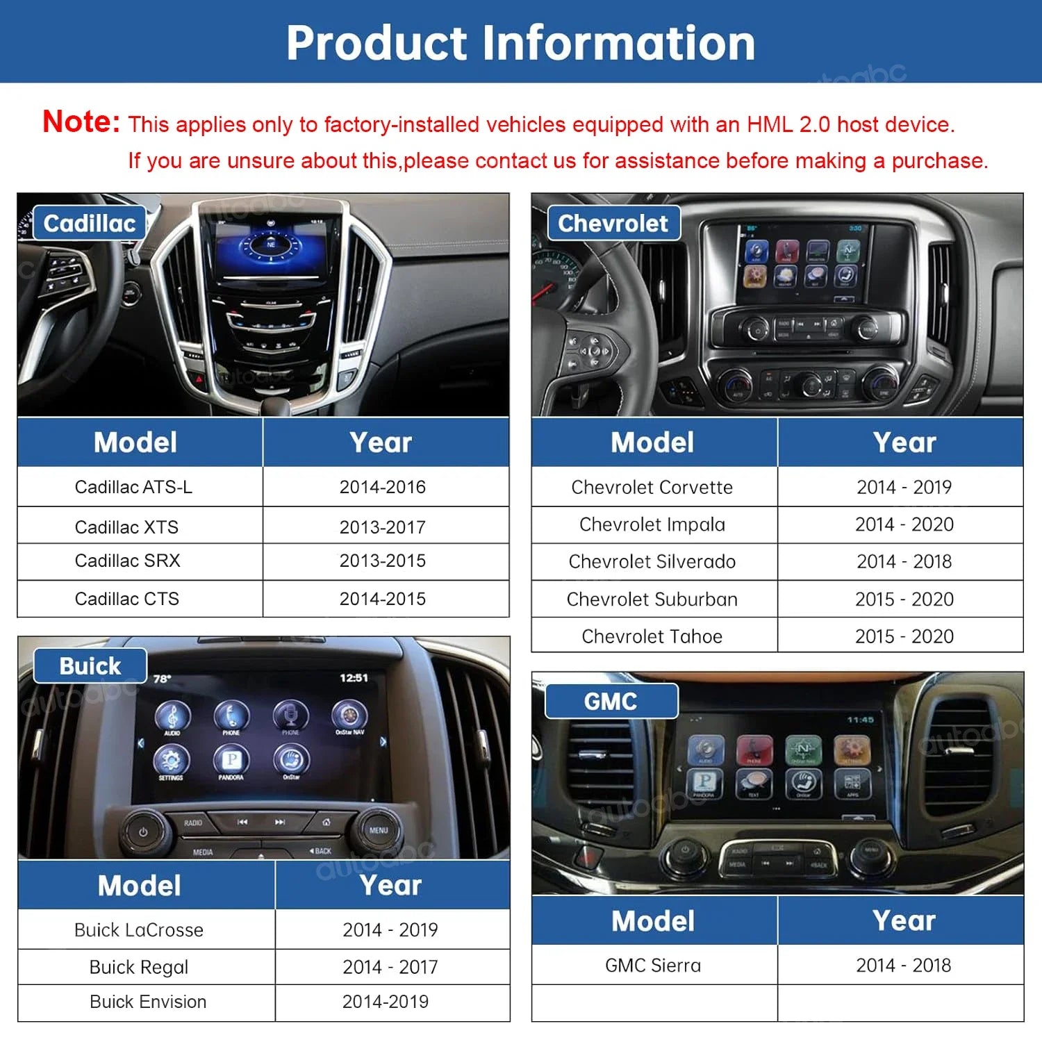 Wireless CarPlay Android Auto for Chevrolet Corvette Silverado Impala 2014-2020 Interface  | AUTOKITSHOP