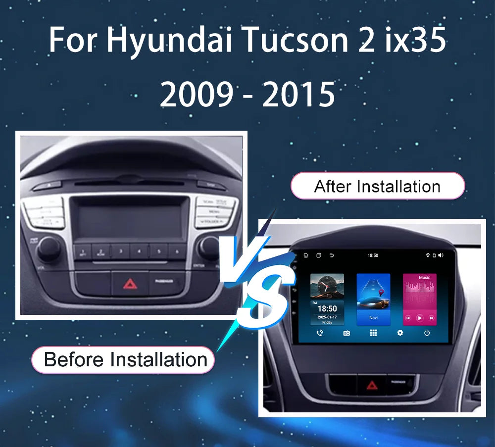 Carplay Android Car Radio Stereo For Hyundai Tucson 2 ix35 2009-2015 Auto Multimidia Video