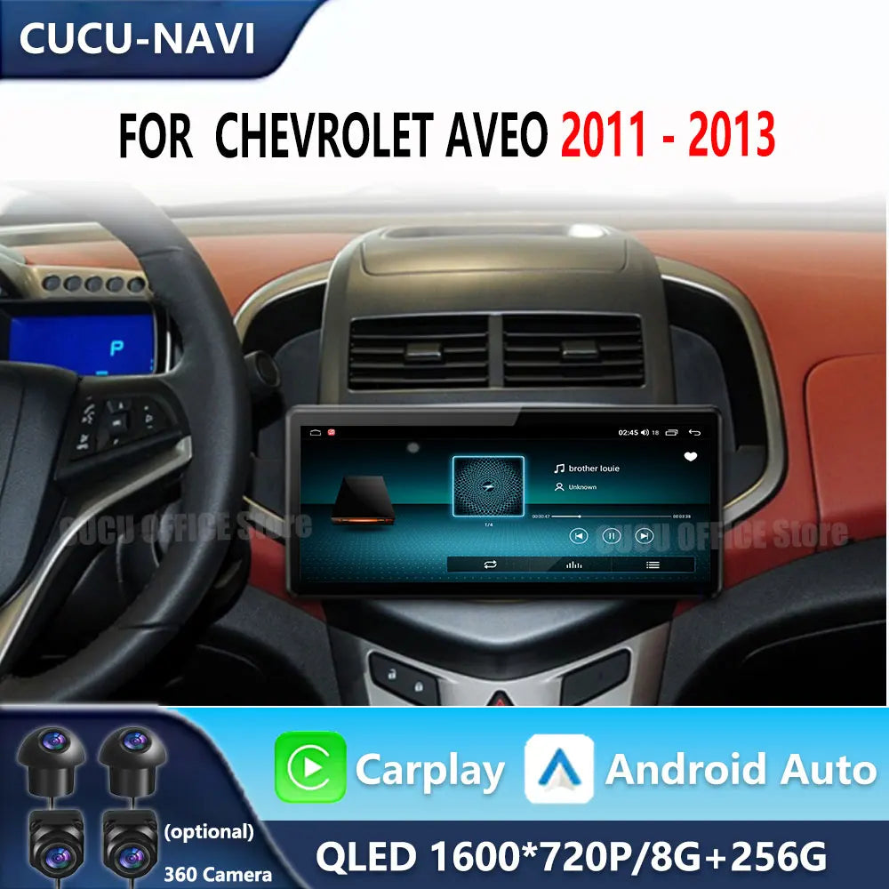 Android 16 WiFi wireless Carplay tools 10.33" For Chevrolet Aveo 2011 - 2013 Car Radio Mul | AUTOKITSHOP