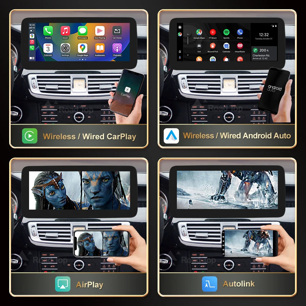RoadTop Linux System Wireless CarPlay Android Auto Multimedia Display for Mercedes-Benz CL