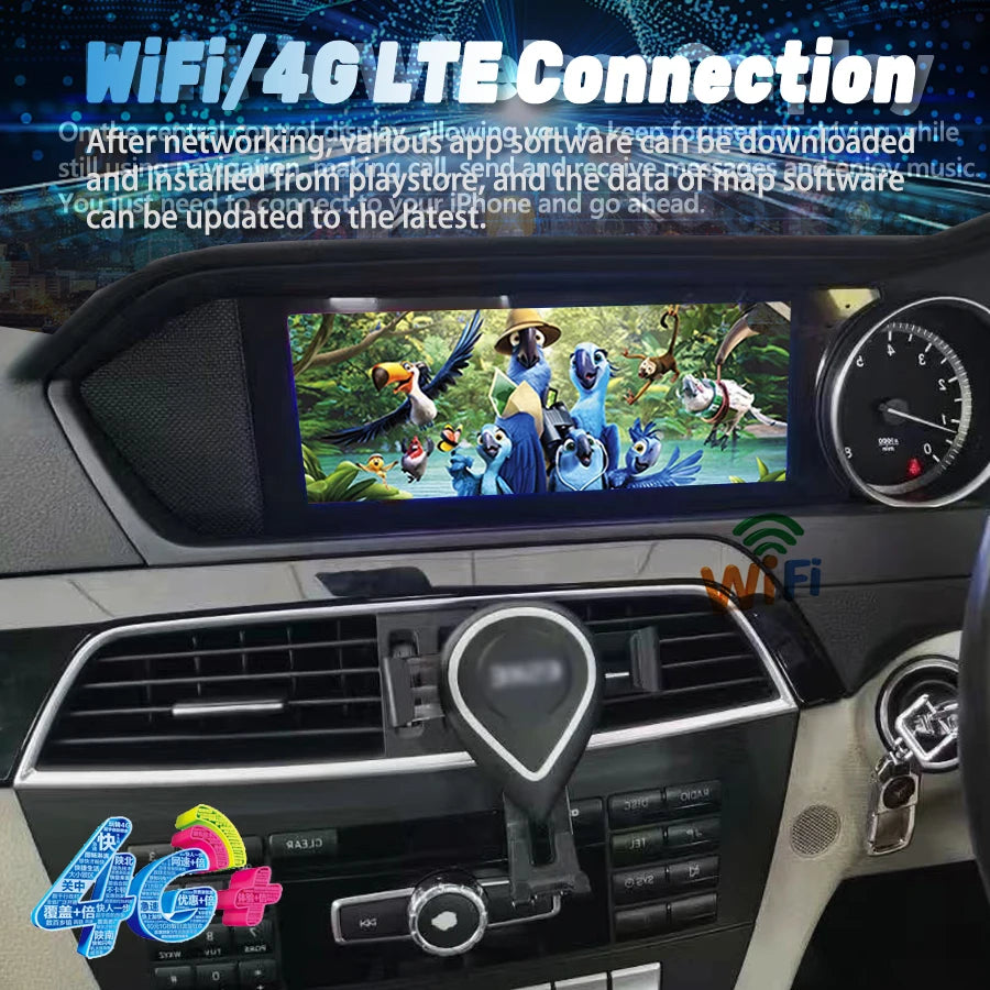 RHD wireless Bluetooth Carplay Car Radio stereo For Mercedes Benz C-Class W204 2011-2014 A