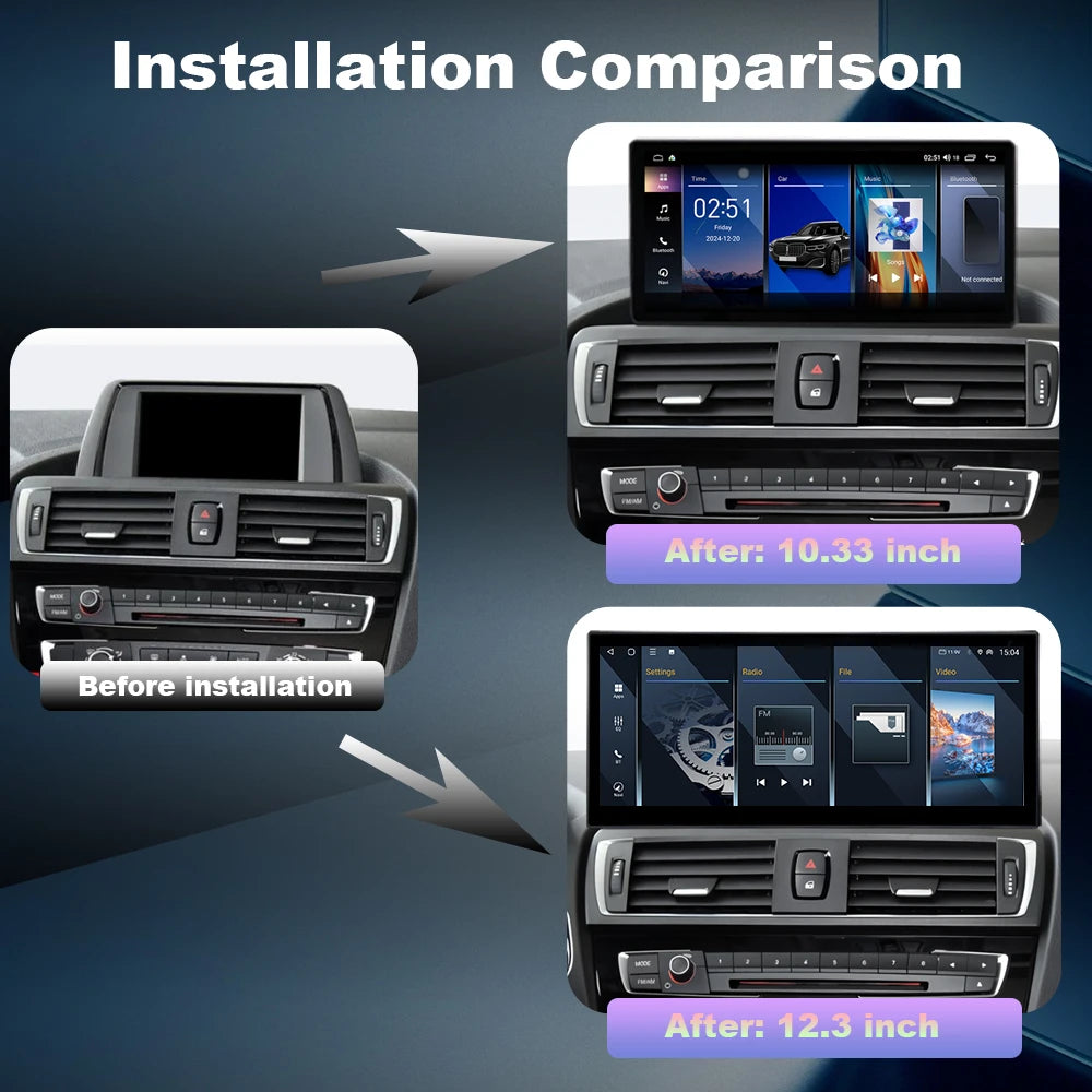For BMW 2 Series F45 F46 2014 - 2018 NBT EVO System Auto Wireless Carplay Android 14 Car R