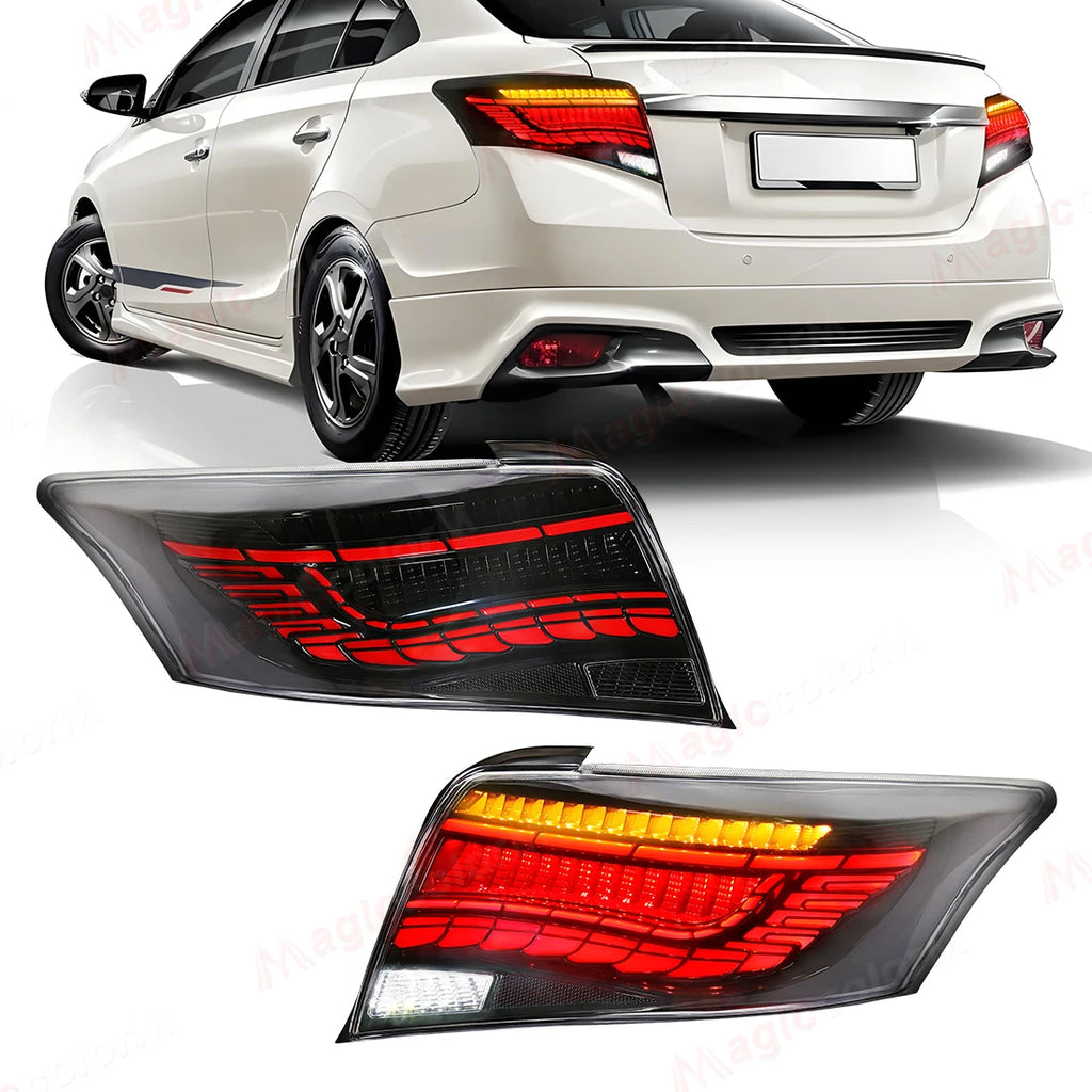 For Toyota Vios 2014 2015 2016 Tail Lamps Car Tail Light Assembly Rear Driving Turn Signal | AUTOKITSHOP