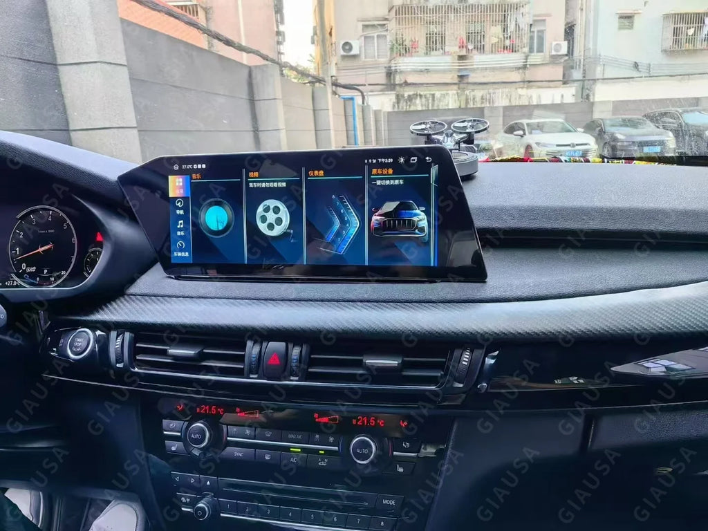 Square Blade Screen 12.3 For BMW X5 X6 F15 F16 2014-2017 Android 13 Carplay Car Multimedia