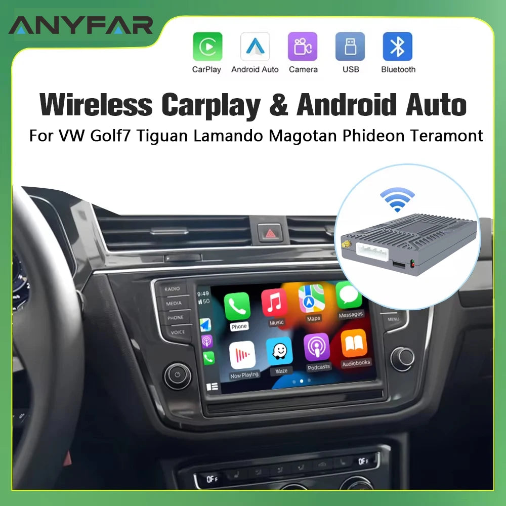 Wireless Carplay Android AUTO for Volkswagen Golf 7 Tiguan Lamando Magotan Phideon Teramon